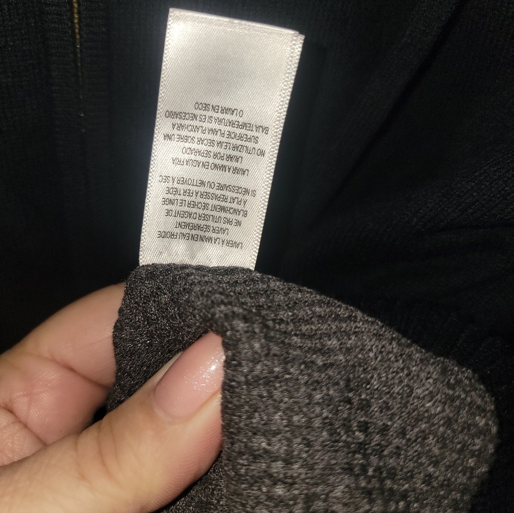 Mens Sz M Mills Supply Splendid Zip Up Thermal Navy Gray Hooded Sweater Jacket - Picture 4 of 7